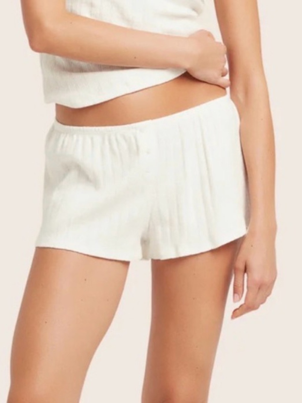 Set Active Pointelle Shorts White